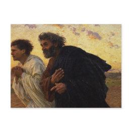 Small The Disciples Peter And John Running Postinvitations Front View