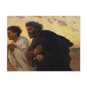 the disciples peter and john running postinvitations