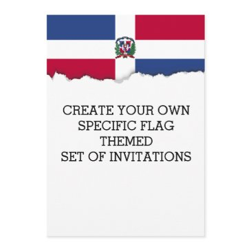 the dominican republic flag invitation