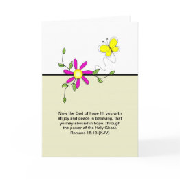 Small The God Of Hope Greeting Invitations - Romans 15-13 Front View