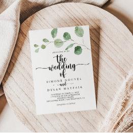 Small The Green Delight Eucalyptus Wedding Of Invitation Front View