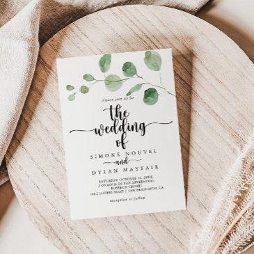 the green delight eucalyptus wedding of invitation