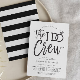 Small The I Do Crew | Rehearsal Dinner Party Invitation Front View