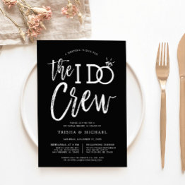 Small The I Do Crew | Rehearsal Dinner | Wedding Party Invitation Front View