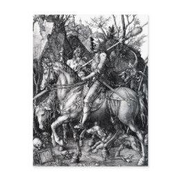 Small The Knight, Death And The Devil By Albrecht Durer Postinvitations Front View
