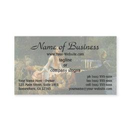 Small The Lady Of Shalott (on Boat) By Jw Waterhouse Business Invitations Front View