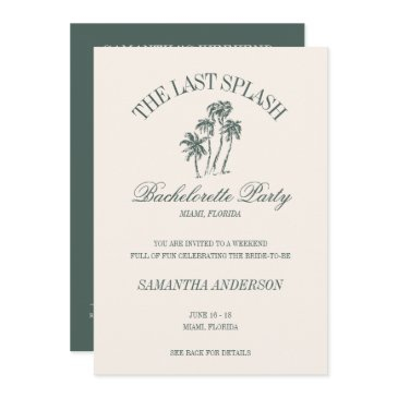the last splash beach bachelorette logo girls trip invitation