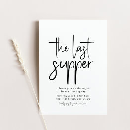 Small The Last Supper Rehearsal Dinner Invitation Front View
