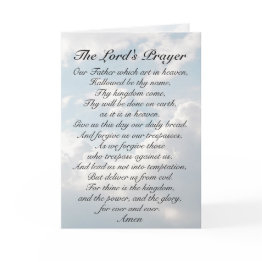 Small The Lord's Prayer, Our Father Which Art In Heaven, Invitations Front View