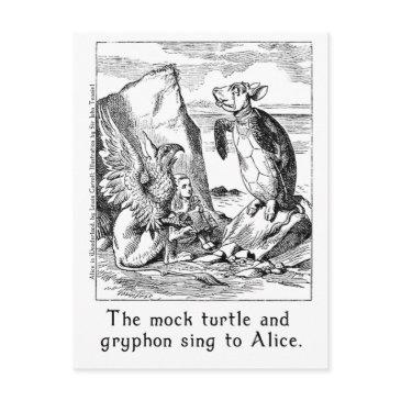 the mock turtle and gryphon sing to alice postinvitations