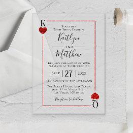 Small The Monogram Playing Invitations Wedding Collection Acrylic Invitations Front View