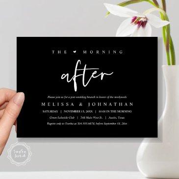 the morning after, post wedding brunch celebration invitation