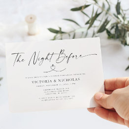 Small The Night Before Rehearsal Dinner Invitation Front View