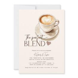 Small The Perfect Blend Couples Wedding Bridal Shower Invitation Front View