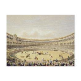 Small The Plaza De Toros Of Madrid, 1865 (colour Litho) Postinvitations Front View