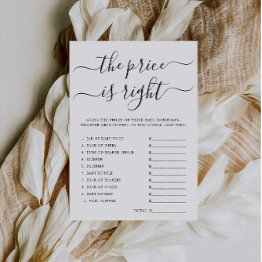 Small The Price Is Right Baby Shower Game, Invitation Front View