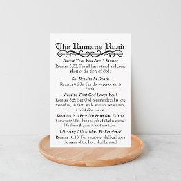 Small The Romans Road Sinner's Prayer Invitations Front View
