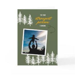Small The Strongest Person I Know Father's Day Invitations Front View