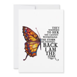 Small They Whispered Her You Cannot Withstand The Storm Save The Date Front View