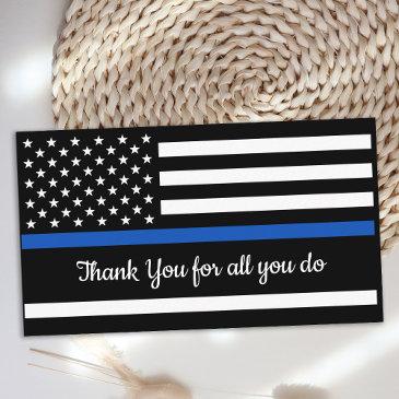 thin blue line flag police officer thank you business invitations