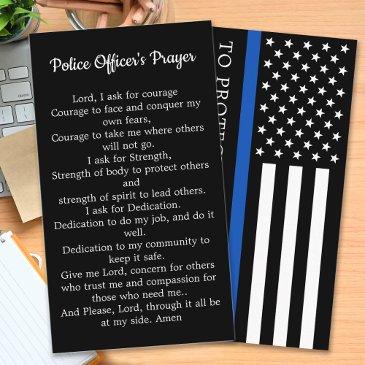 thin blue line police officer prayer bulk business invitations
