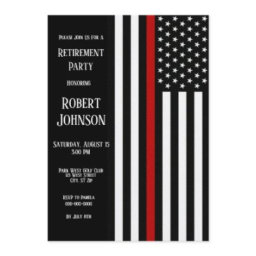 thin red line retirement invitation