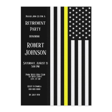thin yellow line retirement invitation