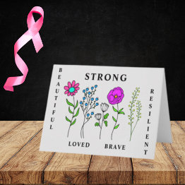Small Thinking Of You-words Of Encouragement Or Cancer Invitations Front View
