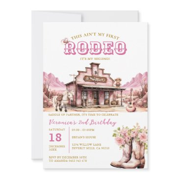 this ain't my first rodeo its my second birthday invitation