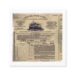 Small Ticket For Rms Titanic 1912 Front View