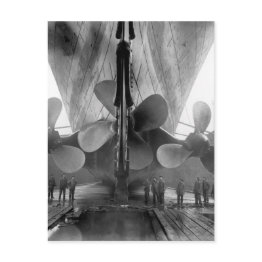 Small Titanic's Propellers Postinvitations Front View