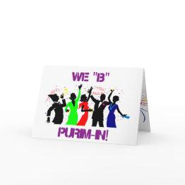 Small Tmh Collection - Party Time Purim Holy Day Invitations Front View