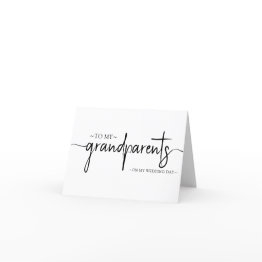 Small To My Grandparents On My Wedding Day Keepsake Thank You Invitations Front View