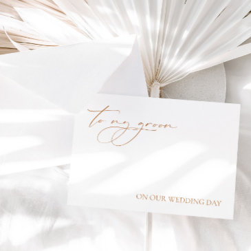 "to my groom on our wedding day" wedding day invitations