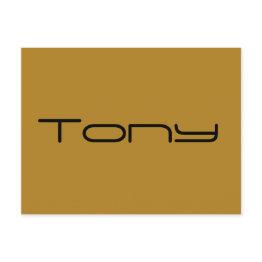 Small Tony, Orphan Black Chraacter,geometric Font Postinvitations Front View