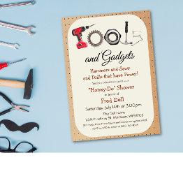 Small Tools & Gadgets Honey Do Shower Invitation Front View