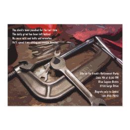 Small Tools Masculine Invitation Front View
