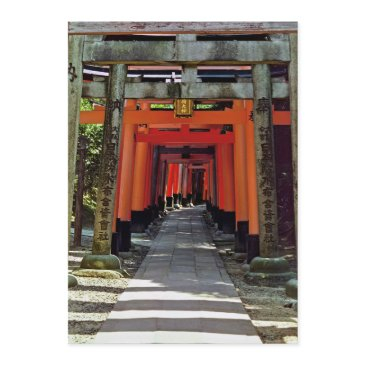 torii gates - kyoto, japan, asia invitation