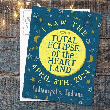 total solar eclipse april 8th 2024 souvenir custom postinvitations