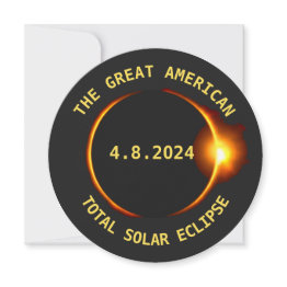 Small Total Solar Eclipse Viewing Party 4.8.2024 Usa Invitation Front View