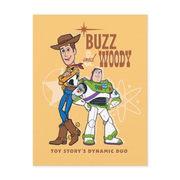 toy story 4 | buzz & woody "dynamic duo" postinvitations