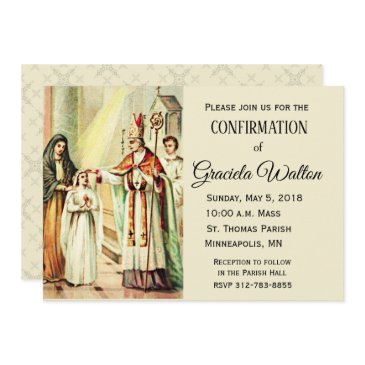 traditional catholic girl confirmation confirm invitation