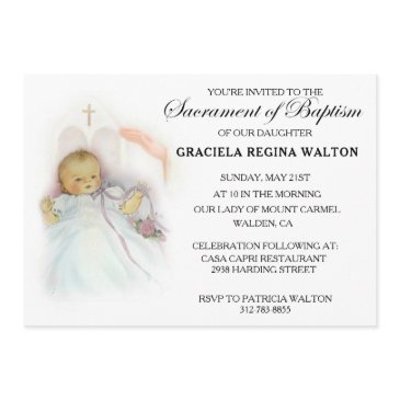 traditional catholic infant baptism invitations
