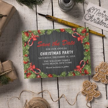 tradtional rustic christmas party | save the date invitation postinvitations