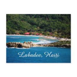 Small Tranquil Island Paradise Labadee Haiti Postinvitations Front View