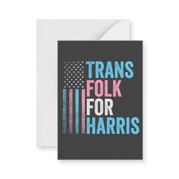 trans folk for harris election transgender lgbt note invitations