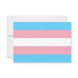 Small Transgender Pride Flag Invitation Front View