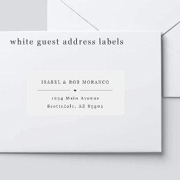 Small Transparent Wedding Guest Address Labels Front View