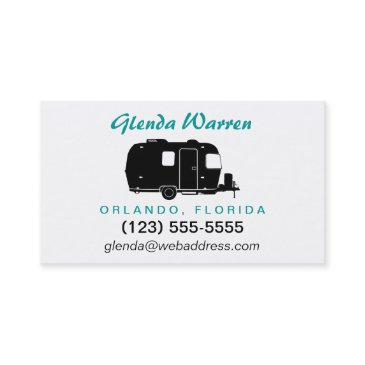 travel trailer rv silhouette personal calling invitations