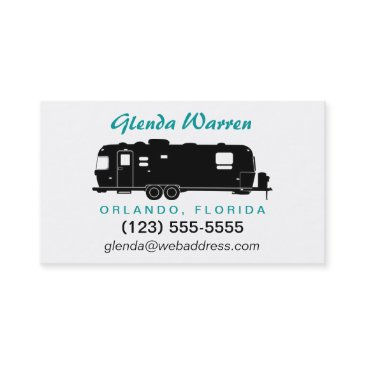 travel trailer rv silhouette personal calling invitations